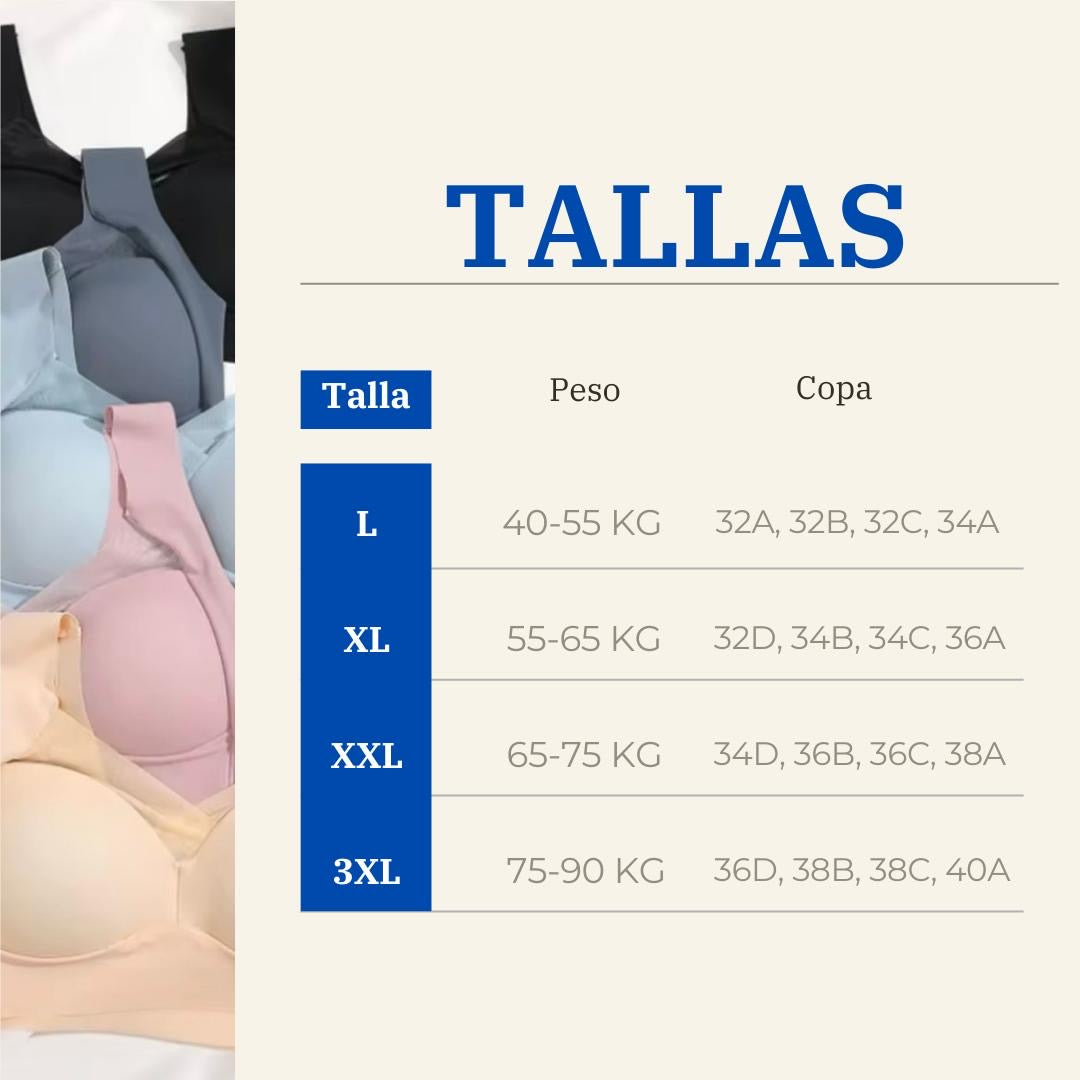 El brasier que te da libertad, comodidad y seguridad… sin un solo broche que te moleste 💕