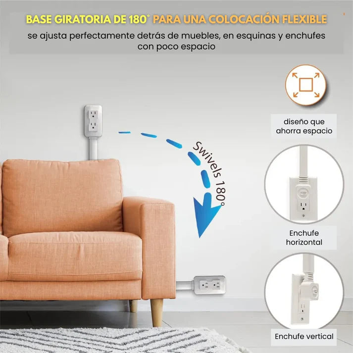 Extensor de Toma Corriente para Mayor Alcance y Comodidad ⚡