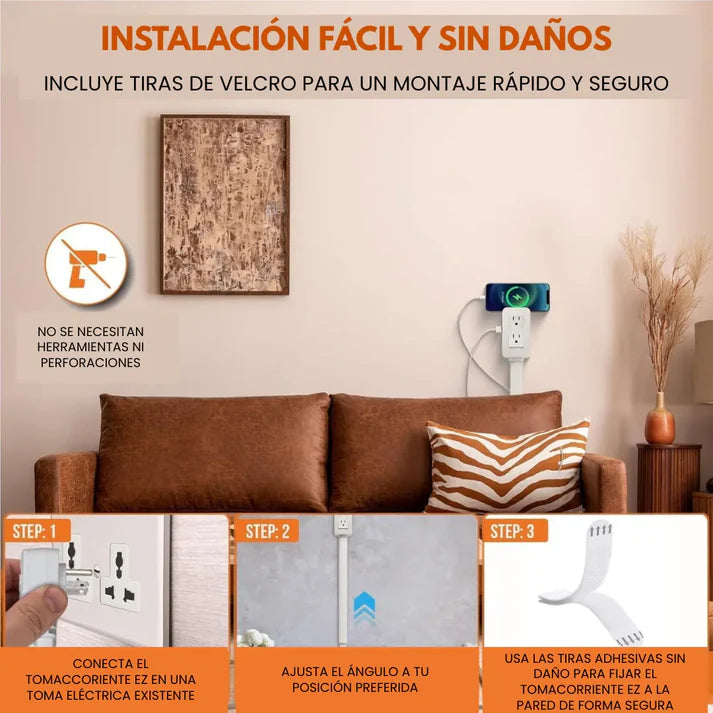 Extensor de Toma Corriente para Mayor Alcance y Comodidad ⚡