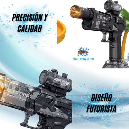 Blaster Eléctrico de Agua 🔫💦 – diversión sin límites gracias a su batería recargable.