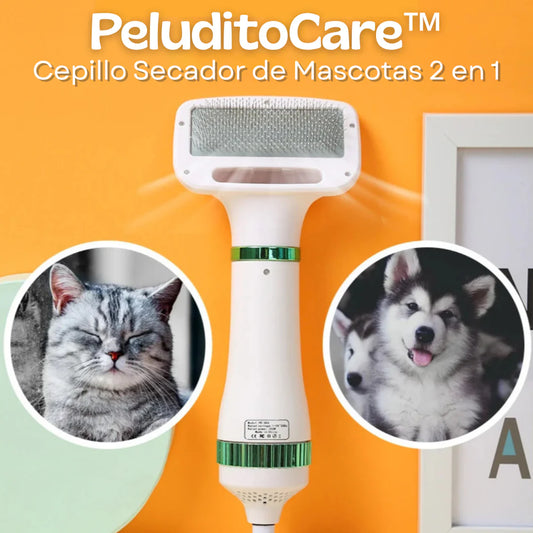 🐶PeluditoFeliz™ Seca, Cepilla y Consiente a tu Mascota en Minutos