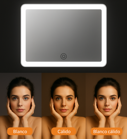 Espejo GlamCar Iluminación de belleza profesional en el auto ⭐