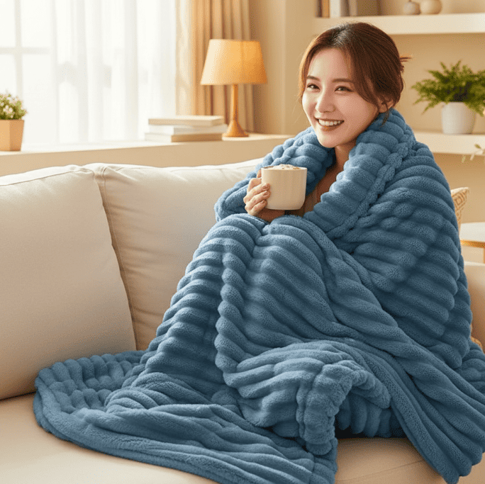 Cobija de Lujo Ultra Suave – Tan suave que querrás quedarte en ella todo el día. ✨