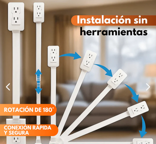 Extensor de Toma Corriente para Mayor Alcance y Comodidad ⚡