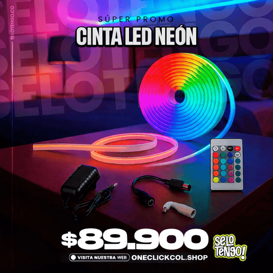 Cinta LED Neón Moldeable ✨ Crea figuras a tu imaginación y dale vida a tu cuarto 🎨
