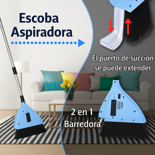 Escoba Aspiradora 2 En 1 Barredora Recargable