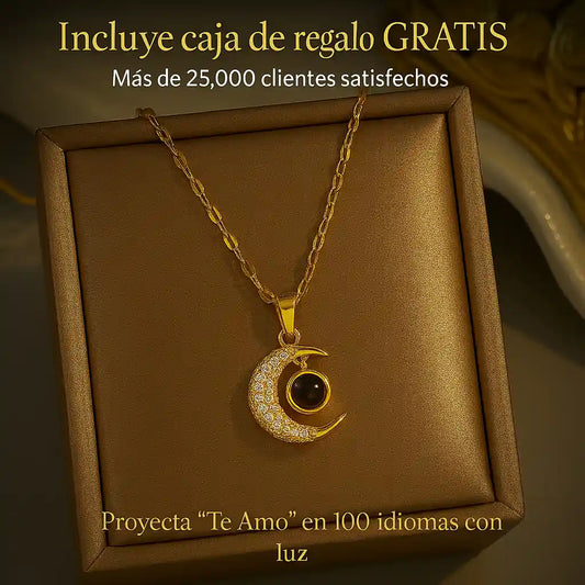 Collar Luna "Te Amo" en 100 Idiomas 💌 — El Regalo que Habla al Corazón