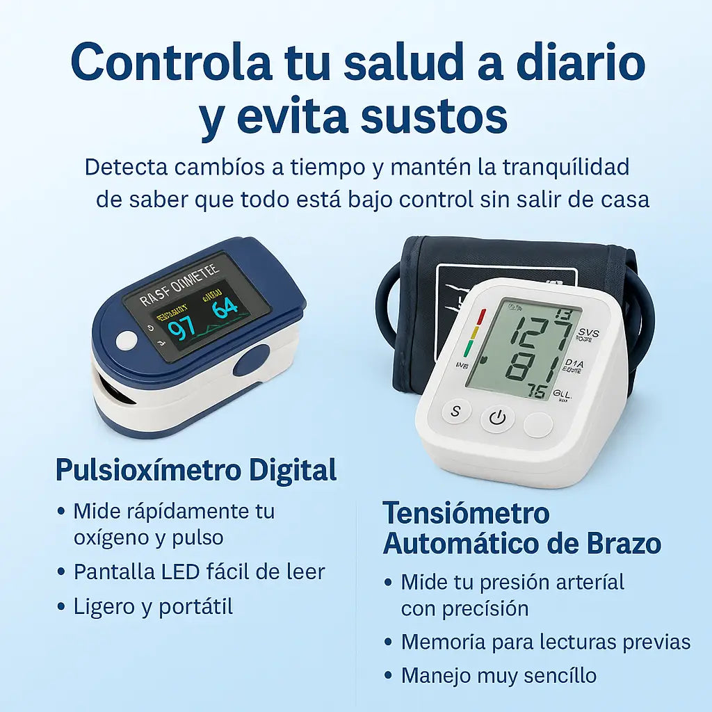 💓 Kit Control en Casa: Oxímetro + Tensiómetro 💓