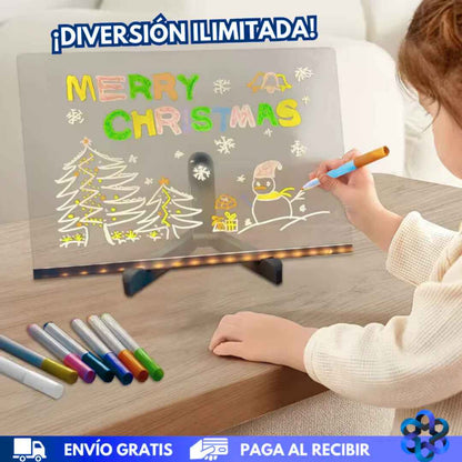 Pizarra Neón Mágica – Calma la ansiedad de tus hijos 🎨✨+ 7 marcadores GRATIS