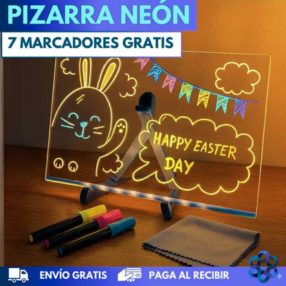 Pizarra Neón Mágica – Calma la ansiedad de tus hijos 🎨✨+ 7 marcadores GRATIS